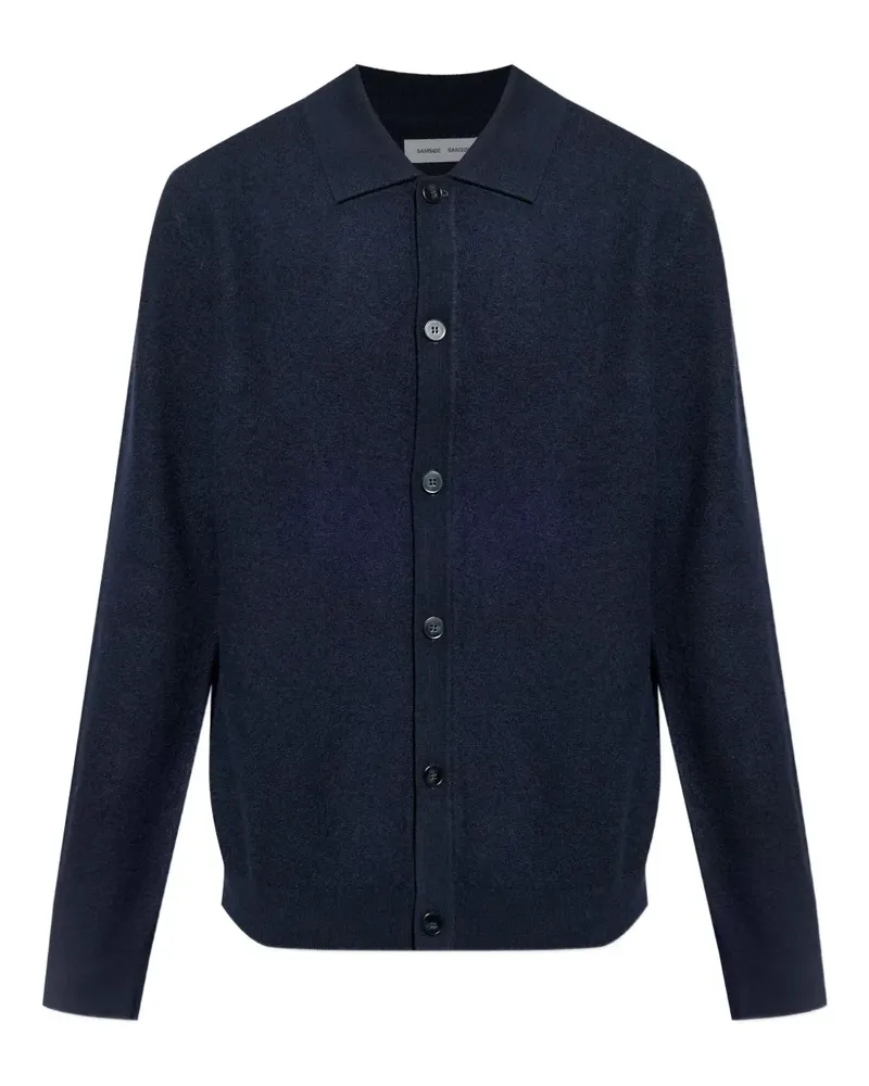 Samsøe & Samsøe Cardigan mit Polokragen - Blau Blau