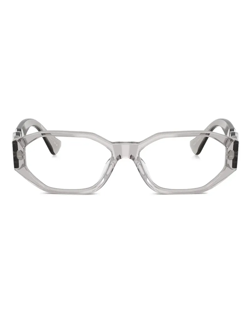 Versace Brille mit geometrischem Gestell - Grau Grau