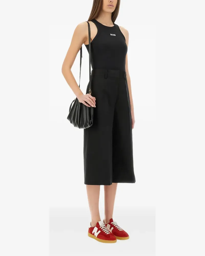 MSGM Shorts mit Bundfalten - Schwarz Schwarz