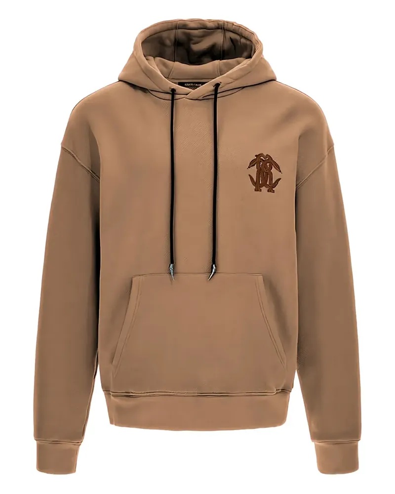 Roberto Cavalli Hoodie mit Logo-Stickerei - Braun Braun