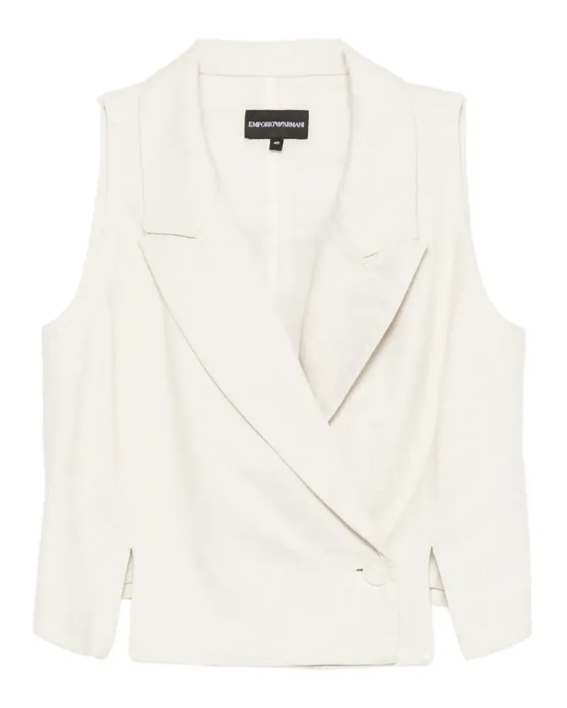 Emporio Armani sleeveless double-breasted jacket - Nude Nude