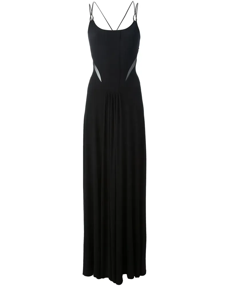 Ralph Lauren spaghetti strap maxi dress - Schwarz Schwarz