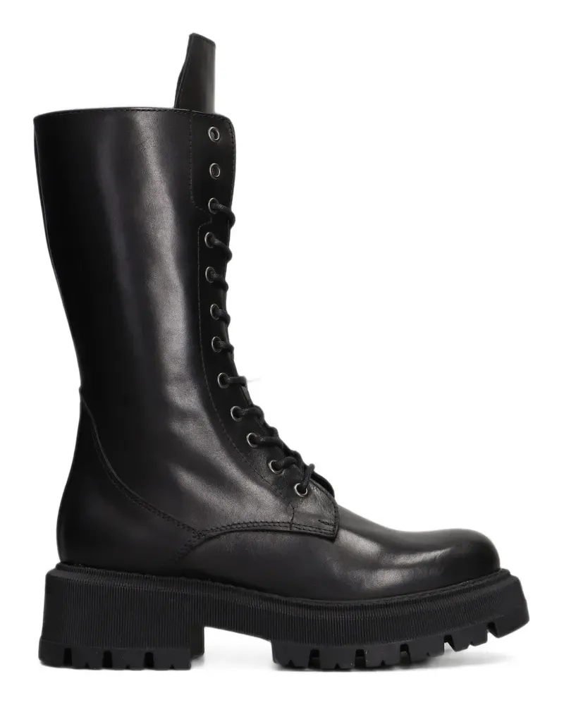 Julie Dee Schnürstiefel mit Profilsohle - Schwarz Schwarz
