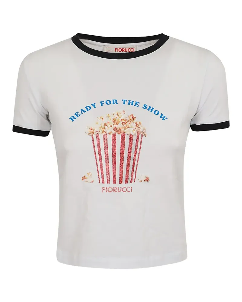 Fiorucci T-Shirt mit Popcorn-Print - Weiß Weiß