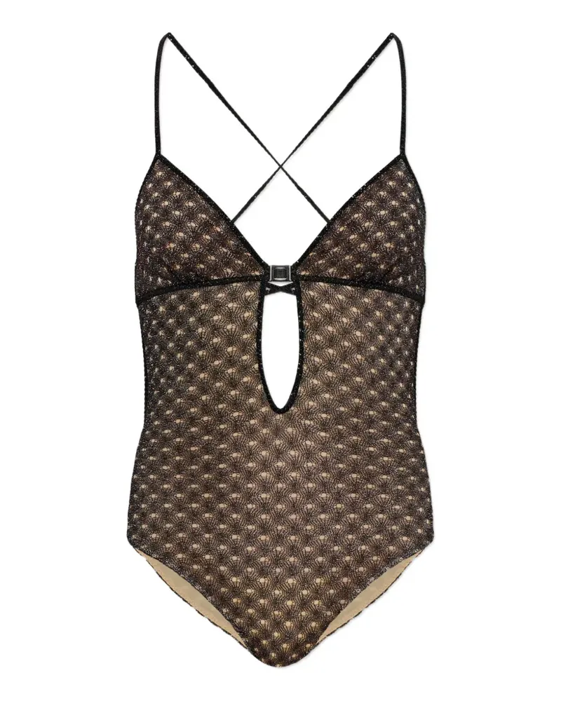 Missoni crochet-knit cutout swimsuit - Schwarz Schwarz