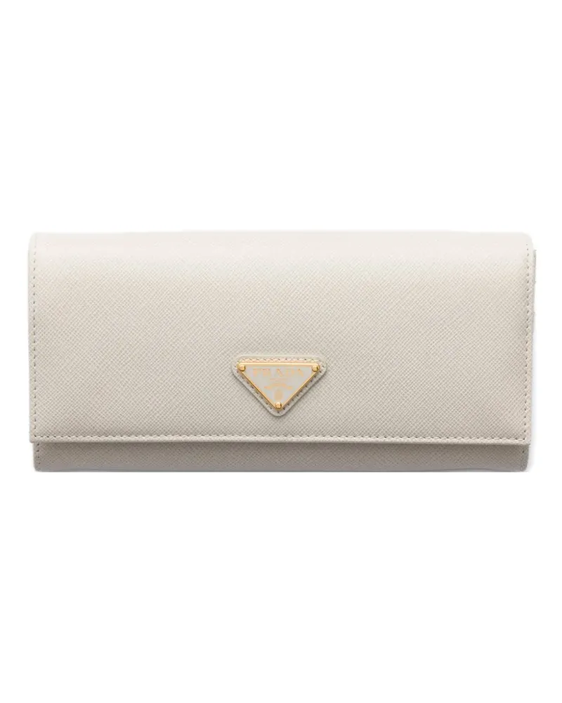 Prada Großes Saffiano-Portemonnaie - Weiß Weiß