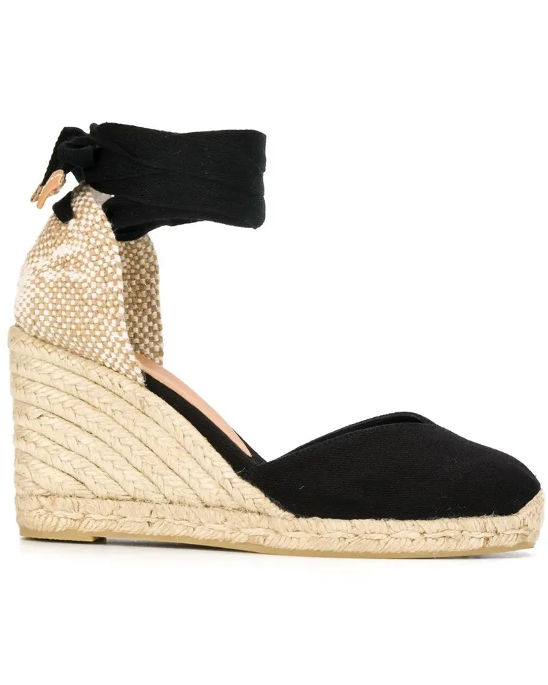 Castañer Wedge-Espadrilles mit Schnürung - Schwarz Schwarz