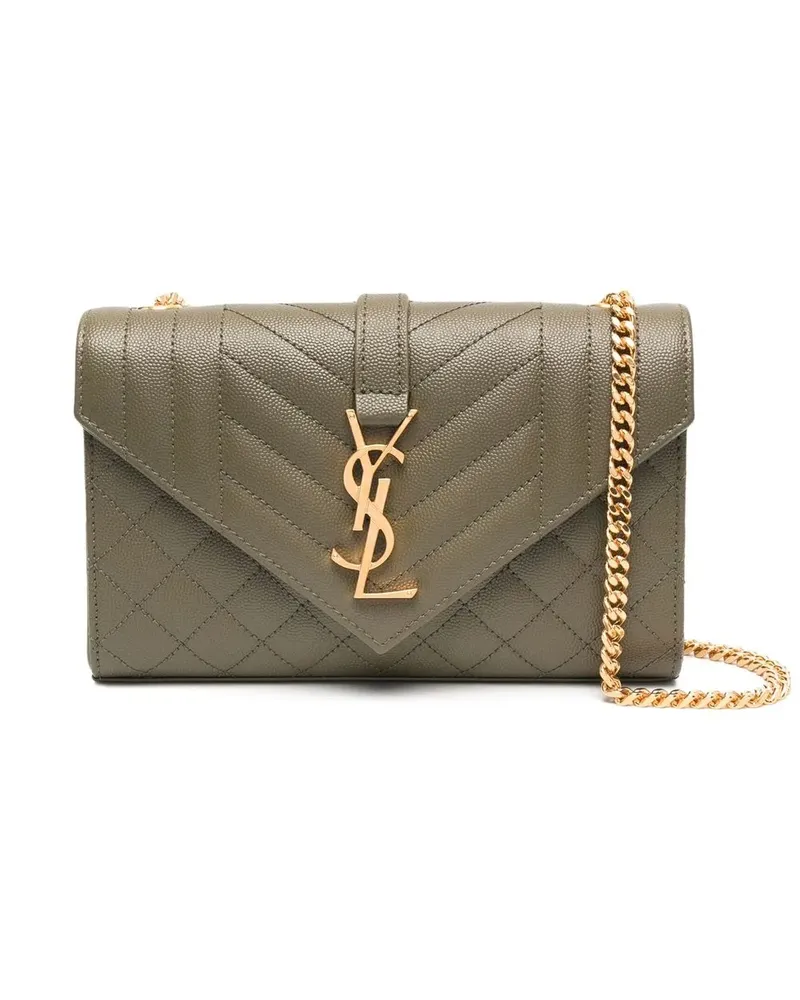 Saint Laurent Kleine Envelope Umhängetasche - Grün Grün