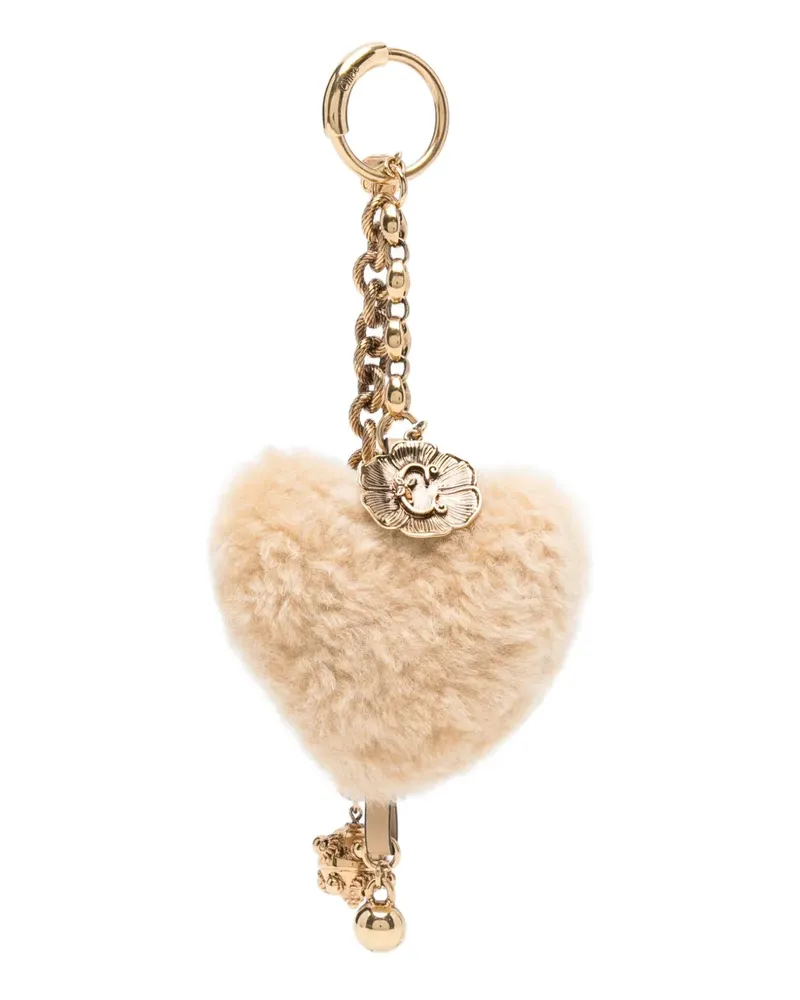 Chloé heart bag charm - Nude Nude
