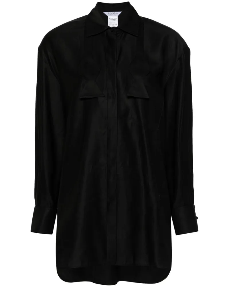 Max Mara Hemd mit Schleifendetail - Schwarz Schwarz