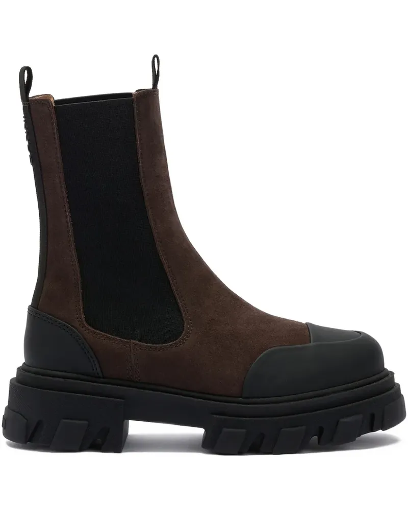 Ganni Stiefel mit Zehenkappe - Braun Braun