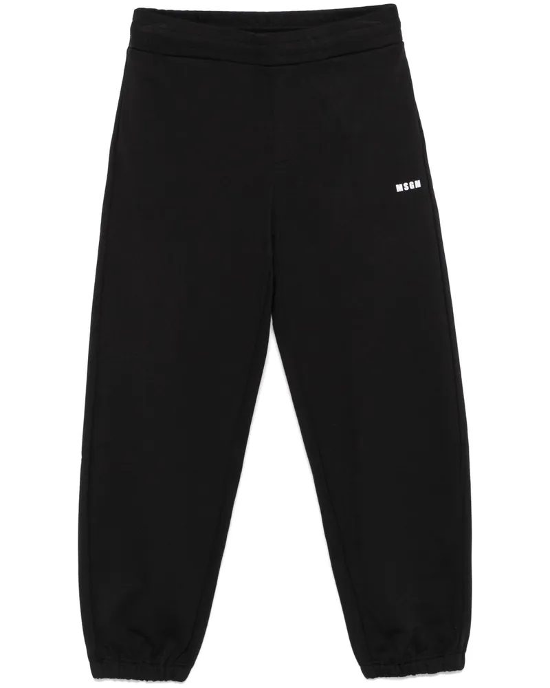 MSGM Jogginghose mit Logo-Print - Schwarz Schwarz