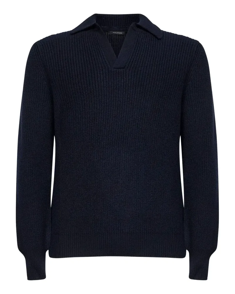 Tagliatore ribbed long-sleeve pullover - Blau Blau