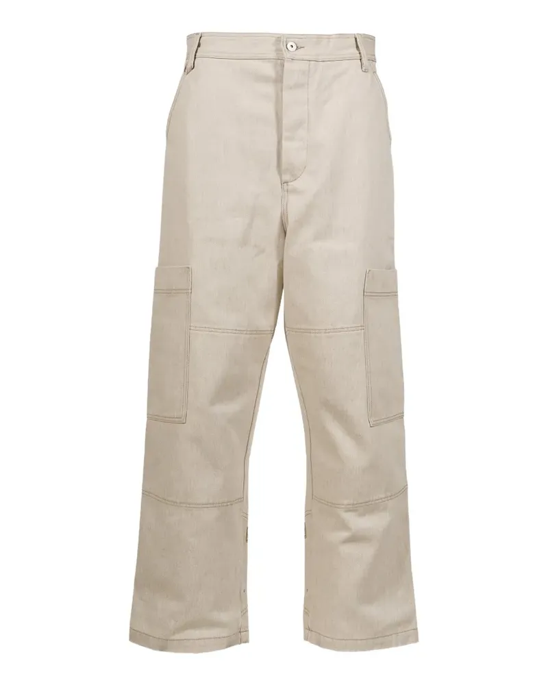 Jacquemus Carré de Nîmes Cargohose aus Denim - Nude Nude
