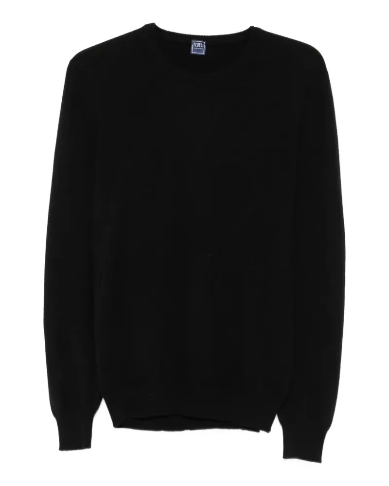 Fedeli Pullover mit rundem Ausschnitt - Schwarz Schwarz