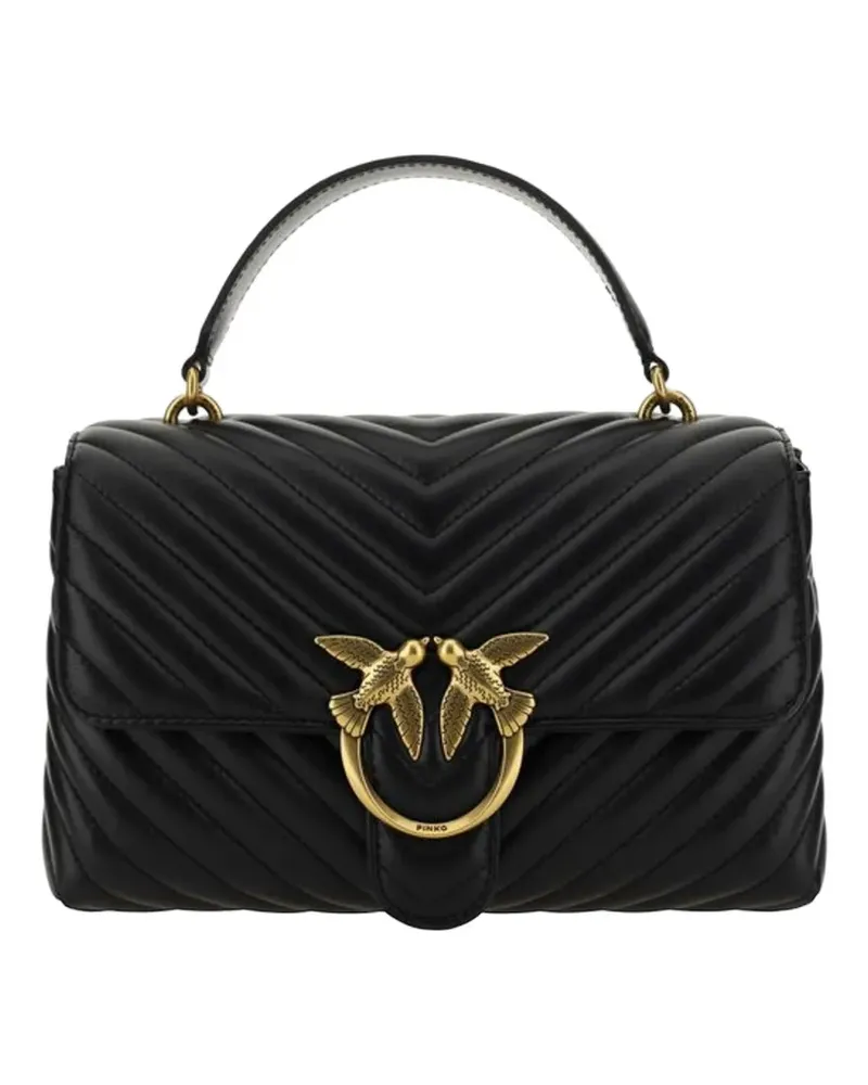 Pinko Love Puff quilted leather tote bag - Schwarz Schwarz