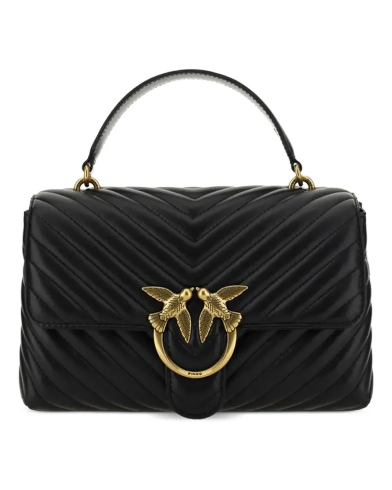 Pinko Love Puff quilted leather tote bag - Schwarz Schwarz