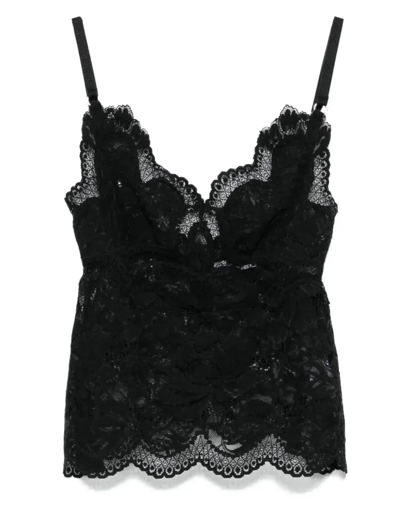 Paco Rabanne Trägershirt aus Spitze - Schwarz Schwarz