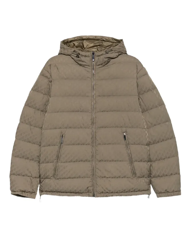 Emporio Armani Gesteppter Kapuzenmantel - Grün Grün