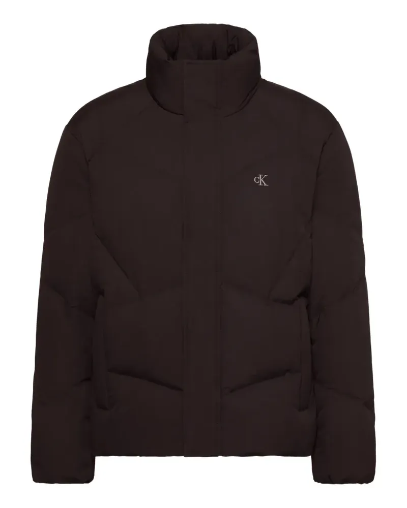 Calvin Klein quilted logo-embroidered puffer jacket - Schwarz Schwarz