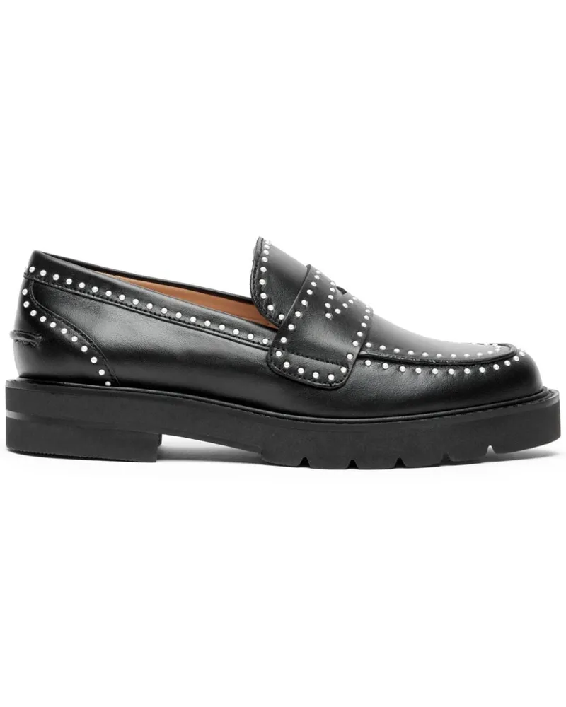 Stuart Weitzman Parker Lift Mini Pearl Loafer - Schwarz Schwarz