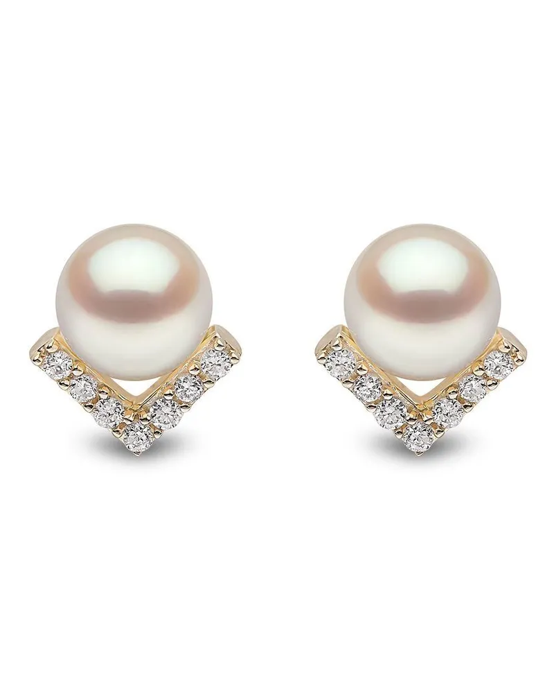 YOKO London 18kt Gelbgoldohrstecker mit Diamanten