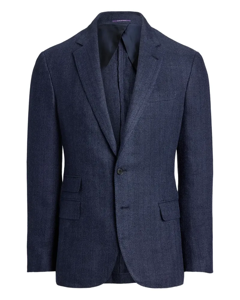 Ralph Lauren Sakko mit Fischgrätenmuster - Blau Blau