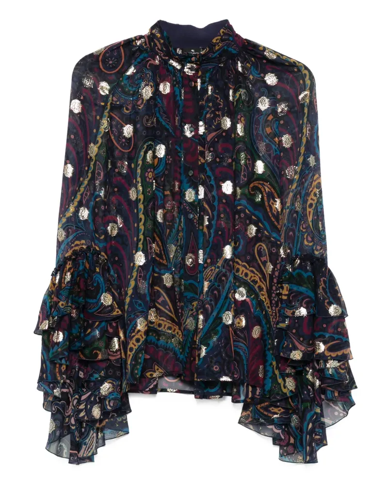 Etro Oberteil mit Paisley-Print - Blau Blau