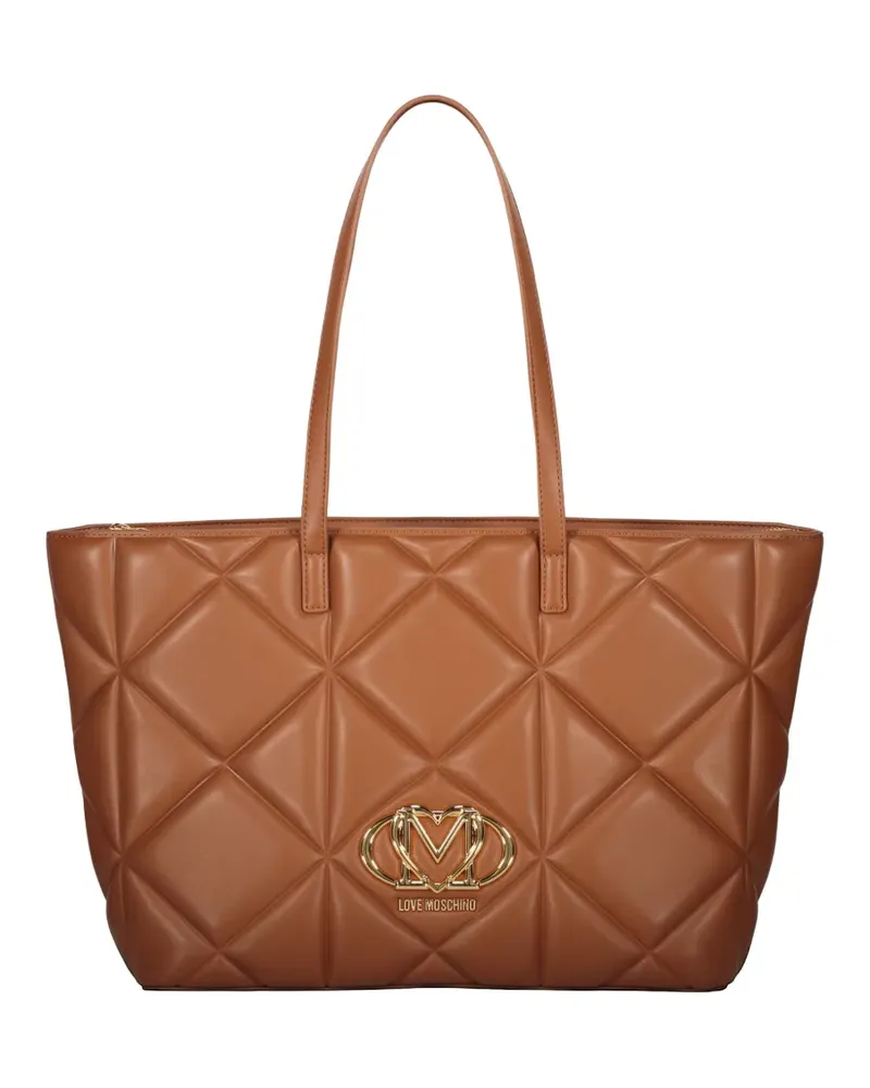 Moschino quilted-pattern tote bag - Braun Braun