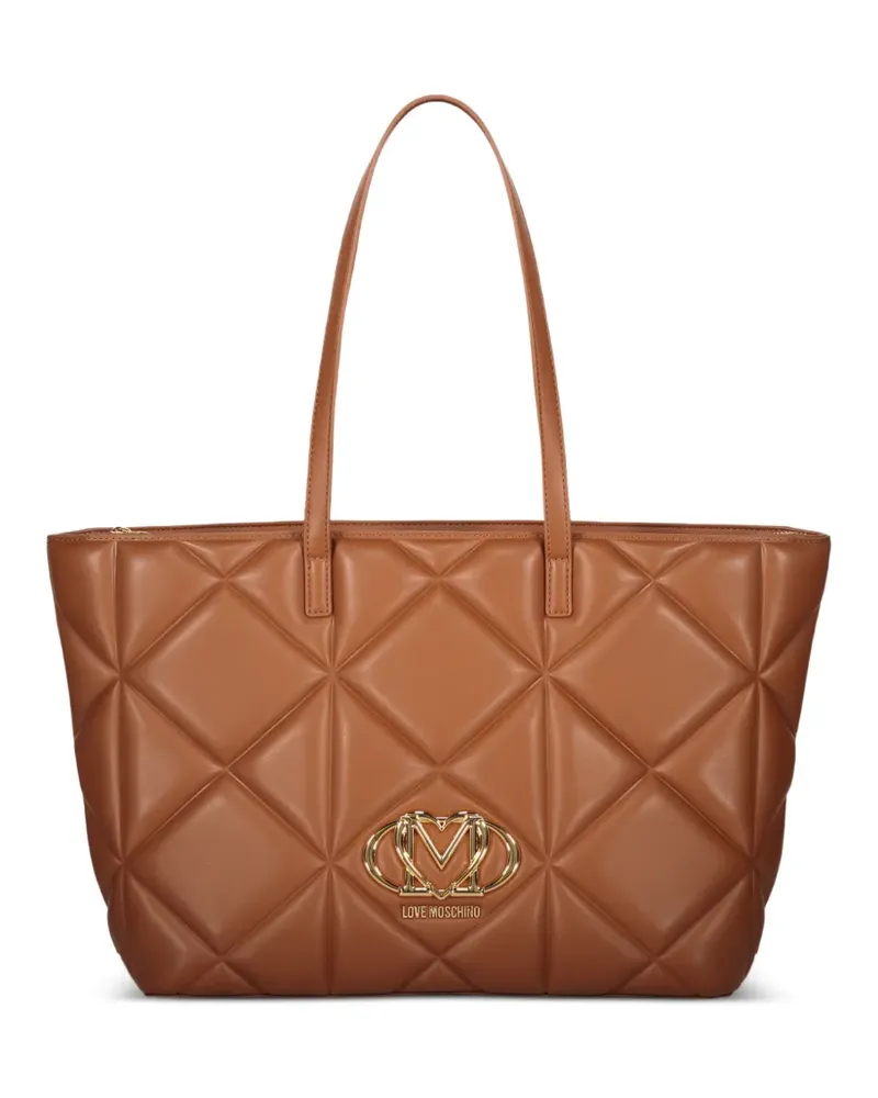 Moschino quilted-pattern tote bag - Braun Braun