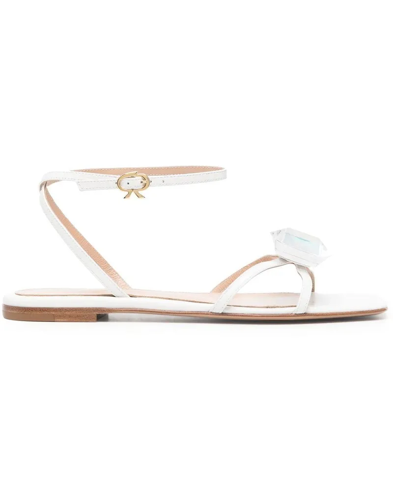 Gianvito Rossi Sandalen mit Kristallen - Weiß Weiß