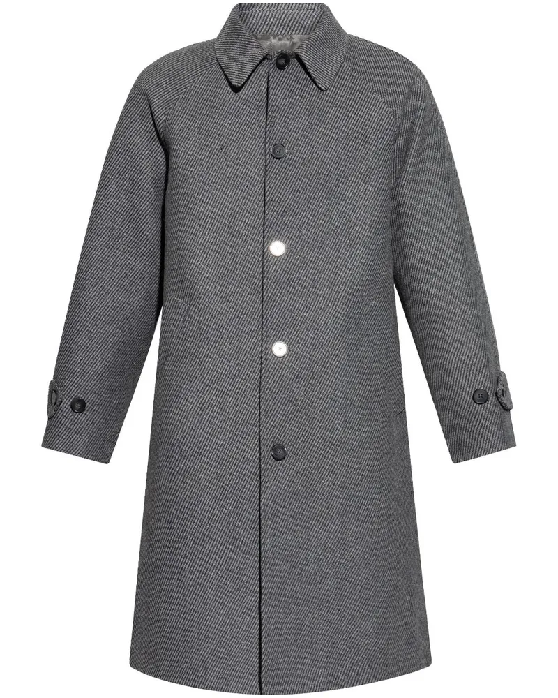 Officine Generale Einreihiger Mantel - Grau Grau