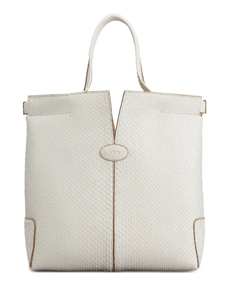 TOD'S Shopper mit Logo - Nude Nude