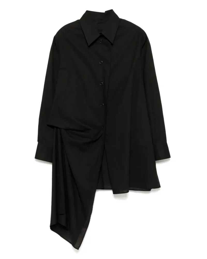 Yohji Yamamoto Asymmetrisches Hemd - Schwarz Schwarz