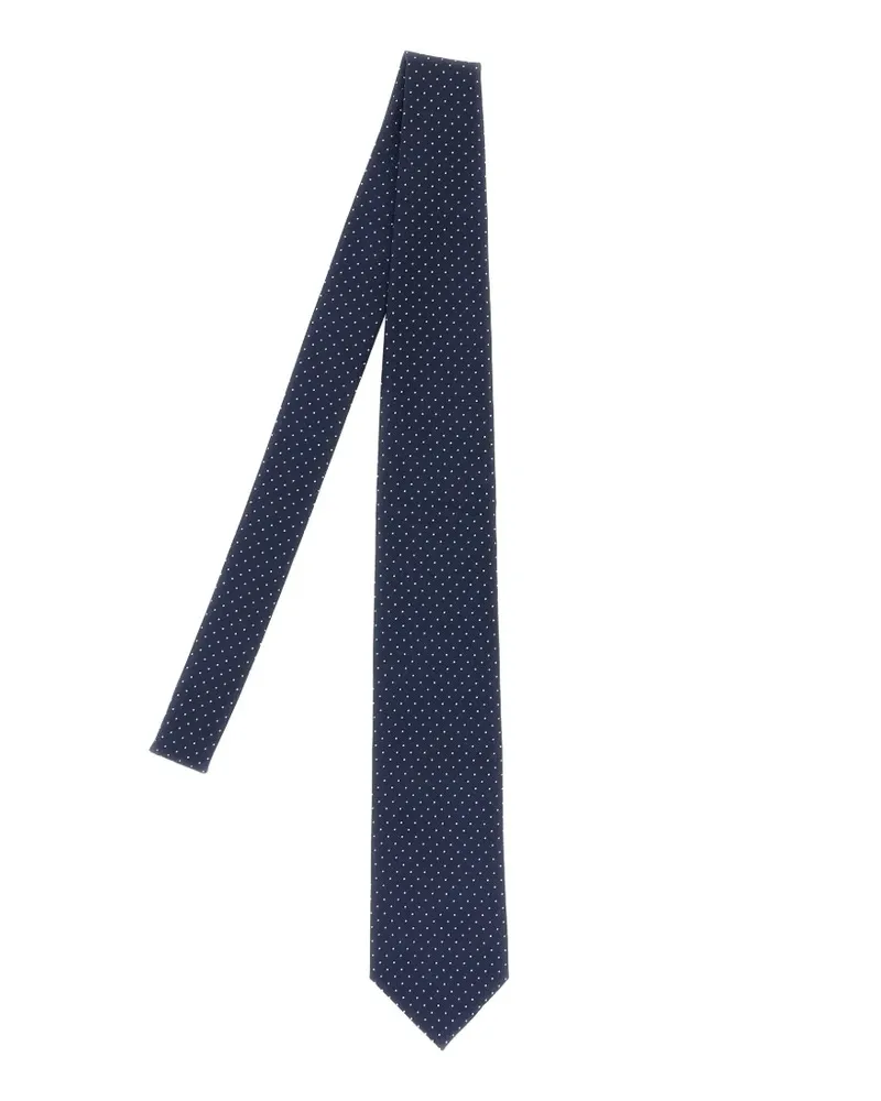 Brioni Essential polka-dot tie - Blau Blau