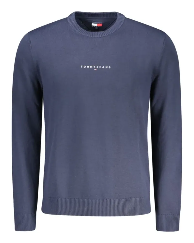 Tommy Hilfiger logo-embroidered crew-neck sweater - Blau Blau