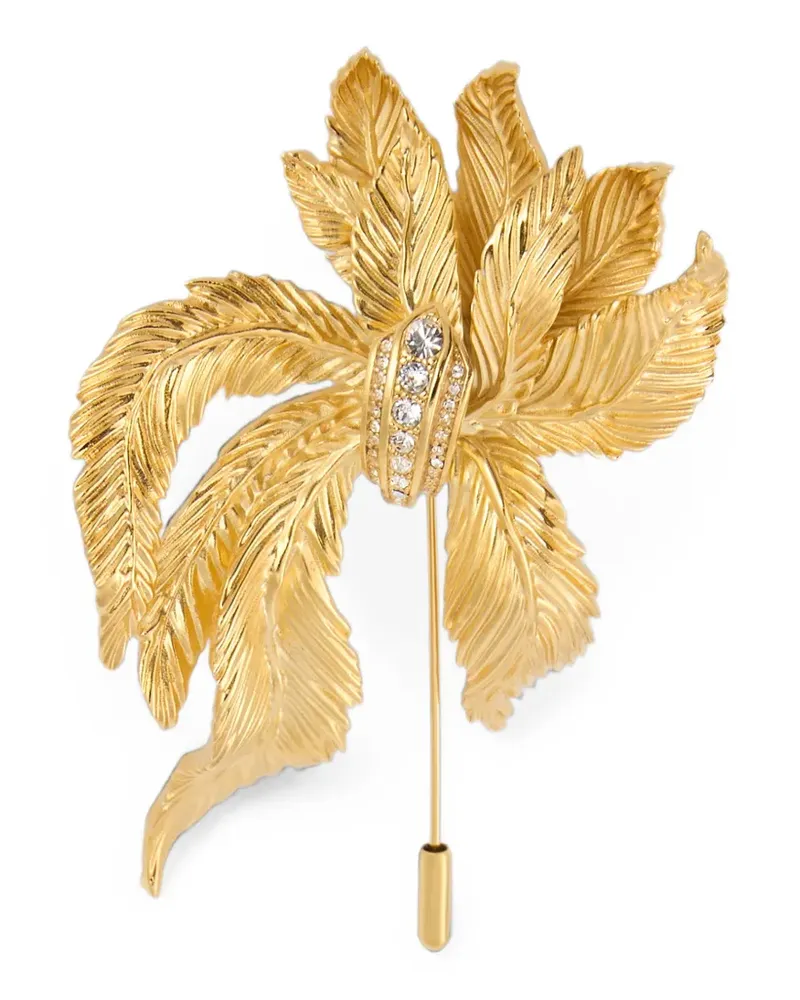 Giuseppe Zanotti Incanto Anstecknadel mit Blattmotiv - Gold Gold