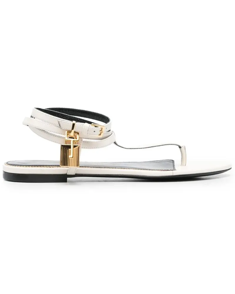 Tom Ford Flache Sandalen - Weiß Weiß