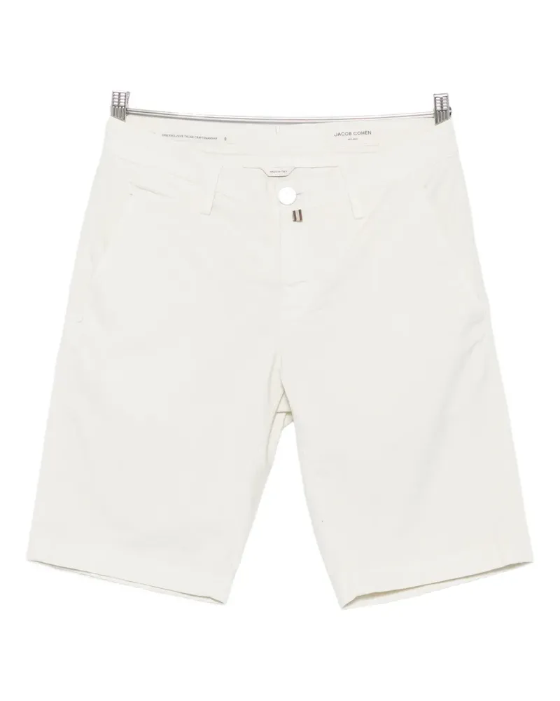 Jacob Cohën logo-plaque chino shorts - Weiß Weiß