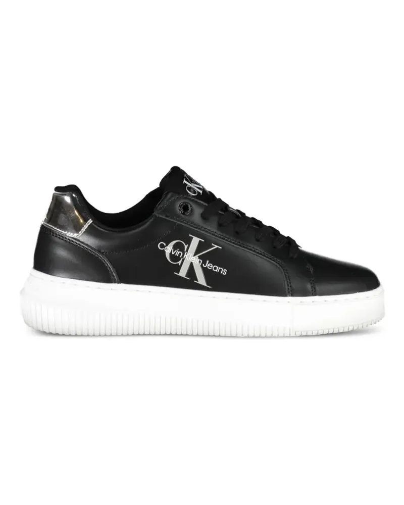 Calvin Klein logo-print lace-up sneakers - Schwarz Schwarz