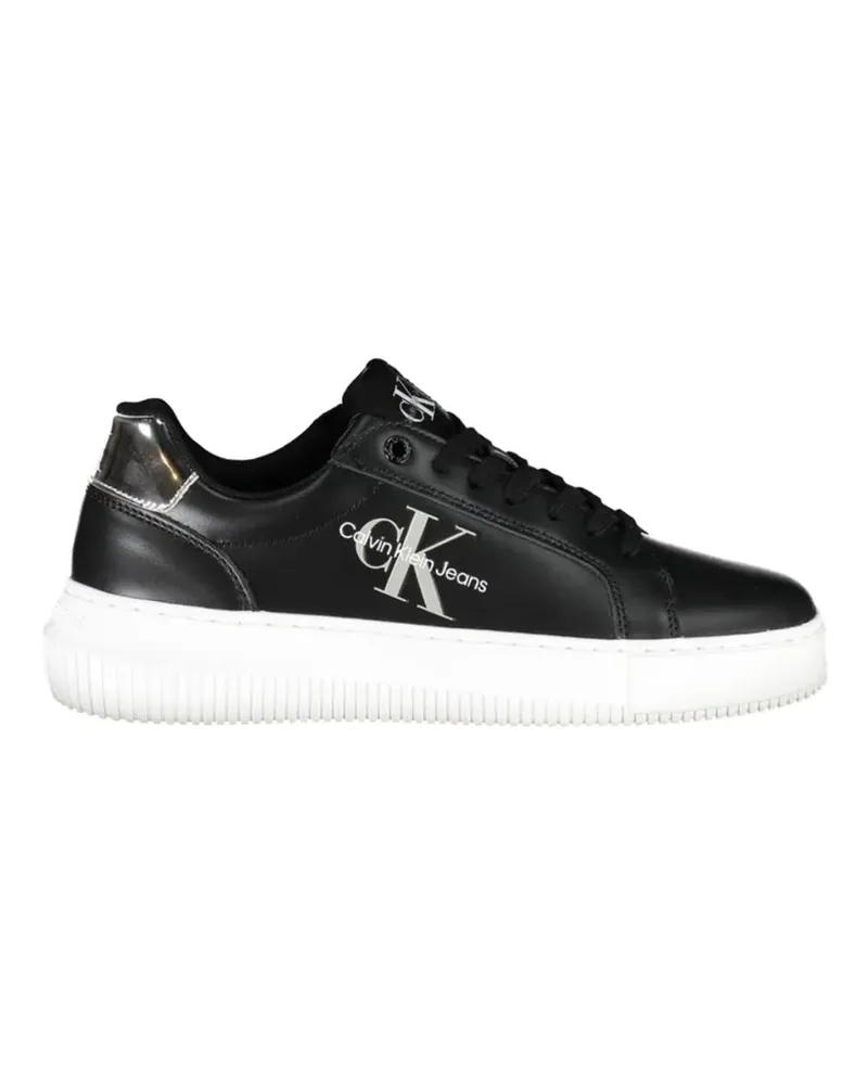Calvin Klein logo-print lace-up sneakers - Schwarz Schwarz