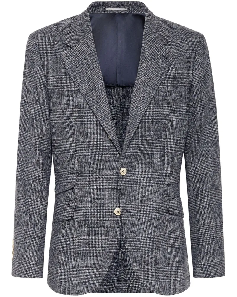 Brunello Cucinelli Kariertes Sakko - Blau Blau