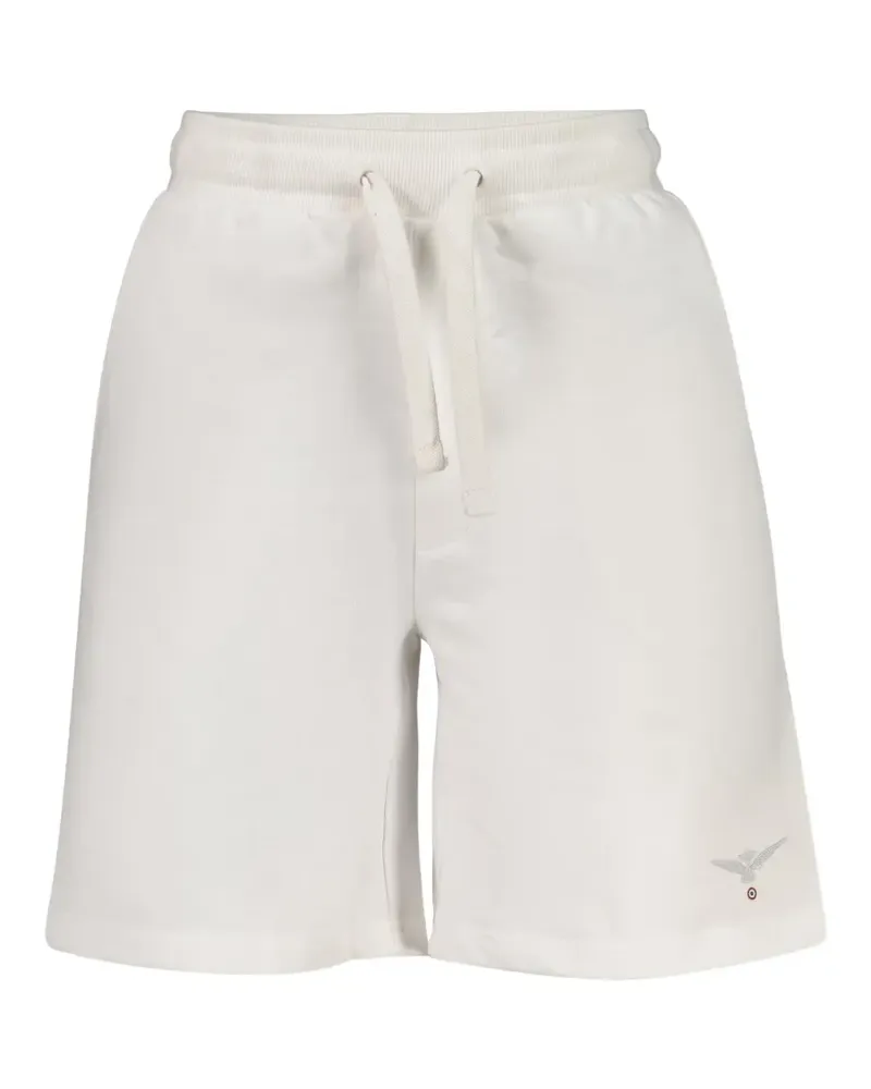 Aeronautica Militare drawstring-waist logo-embroidered shorts - Weiß Weiß