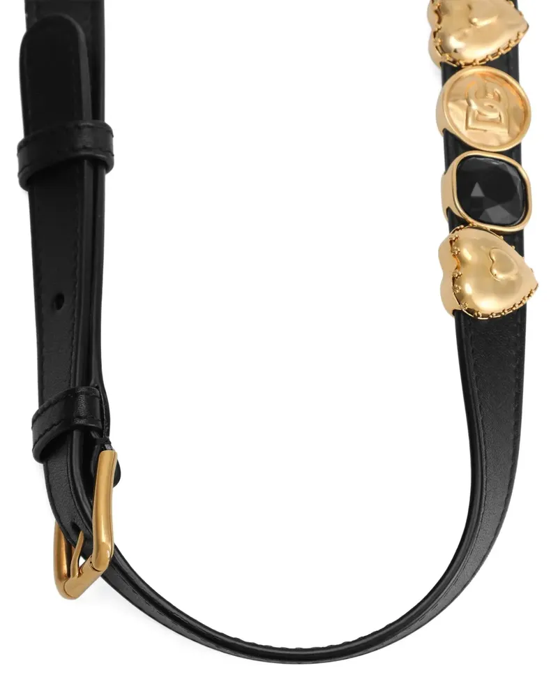 Dolce & Gabbana Schulterriemen mit Herzmotiv - Schwarz Schwarz