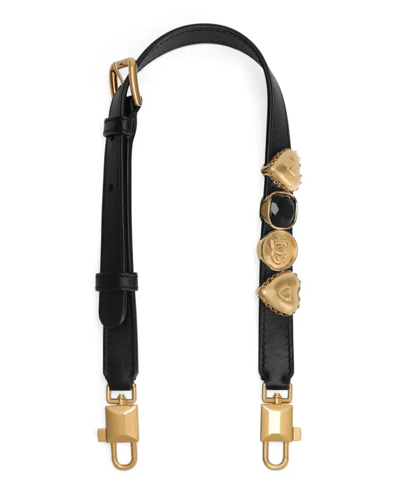 Dolce & Gabbana Schulterriemen mit Herzmotiv - Schwarz Schwarz