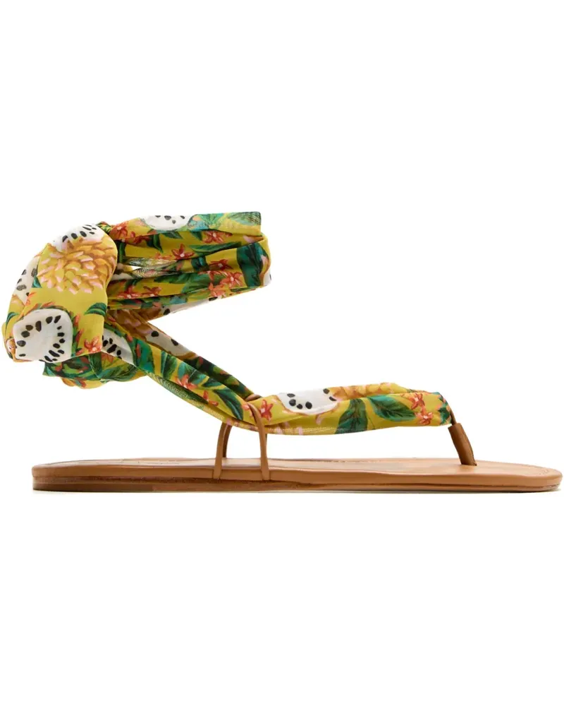 FARM Rio Biriba Sandalen mit Blumen-Print - Braun Braun