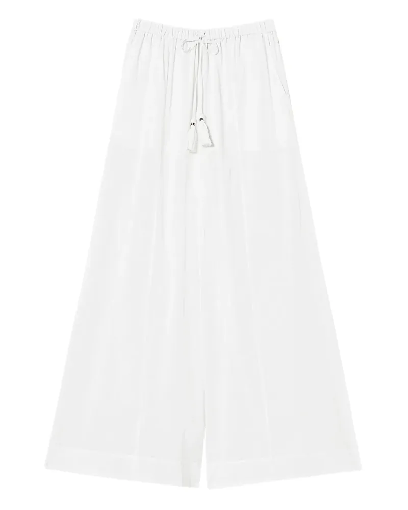 Twin-Set Hose mit weitem Bein - Weiß Weiß