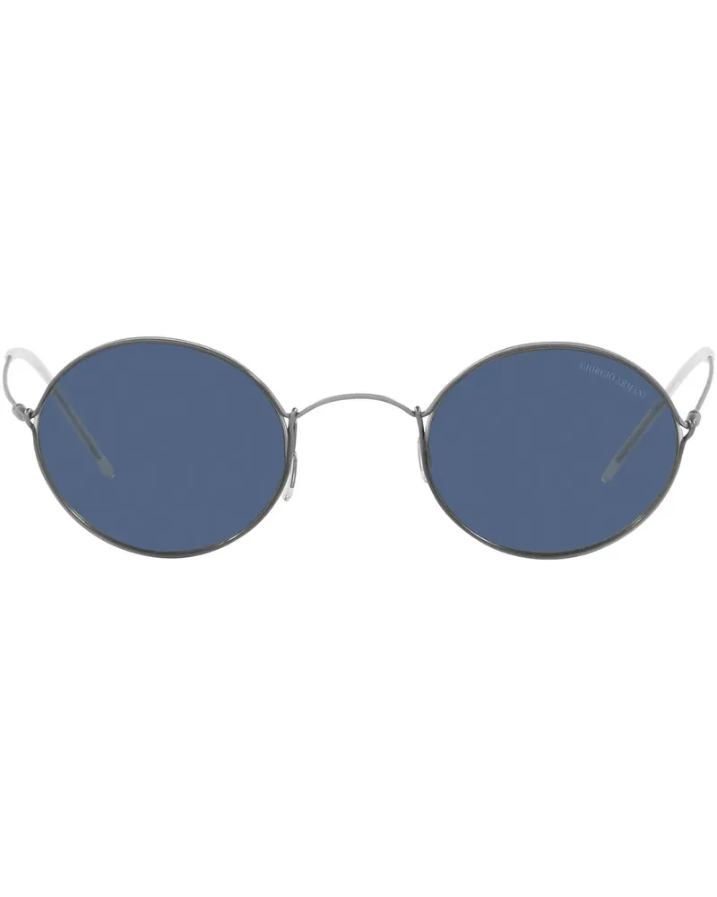 Giorgio Armani Sonnenbrille mit rundem Gestell - Grau Grau