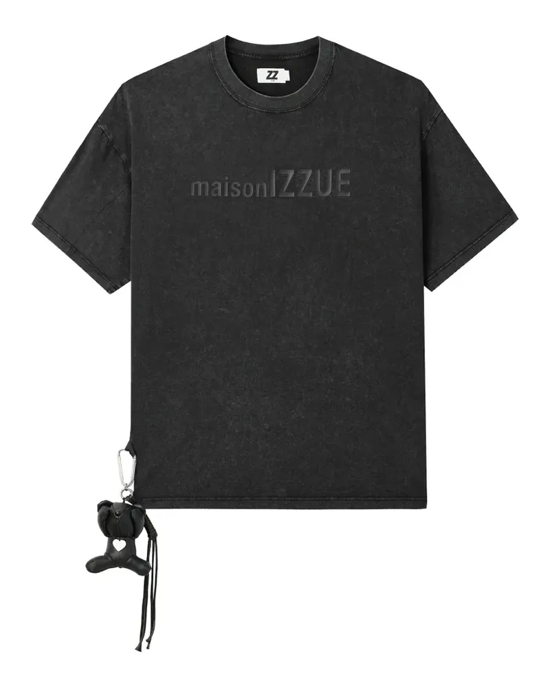 Izzue charm-detail T-shirt - Schwarz Schwarz