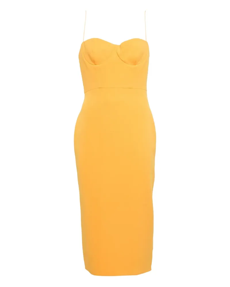 Alex Perry Midikleid im Corsage-Stil - Orange Orange